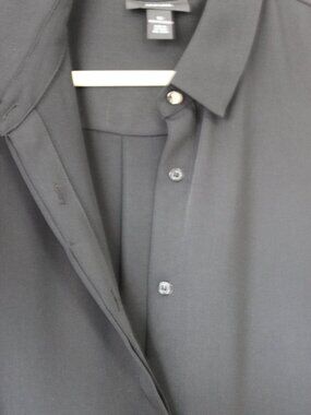 Alfani Black Sleeveless Collared Shift Dress Zipper Pockets Size 12